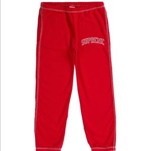 Supreme Big Stitch Sweatpant (Red)